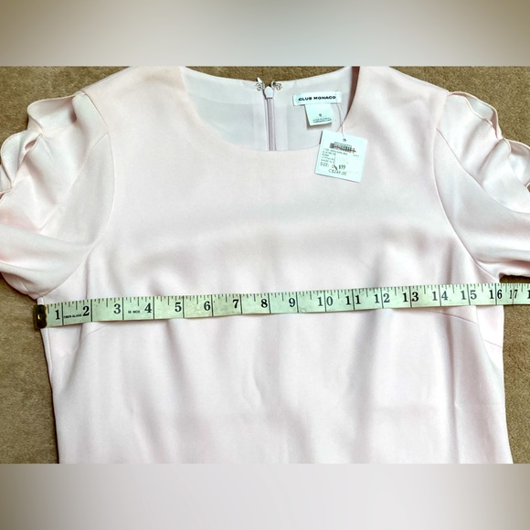 NWT - Club Monaco Open Shoulder Dress - blushed pink colour - size US 0 - Picture 6 of 15